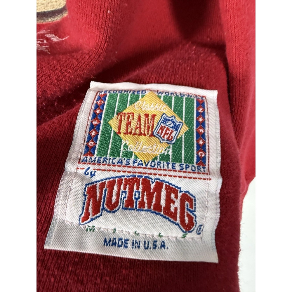 Vintage Washington Redskins Nutmeg Mills Sweatshirt Mens Large Red USA Made 90's - Picture 2 of 7
